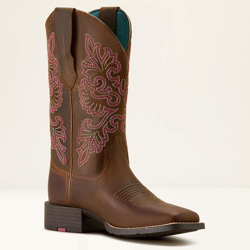 Women's Round Up StretchFit Wide Square Toe Western Boot 10064078