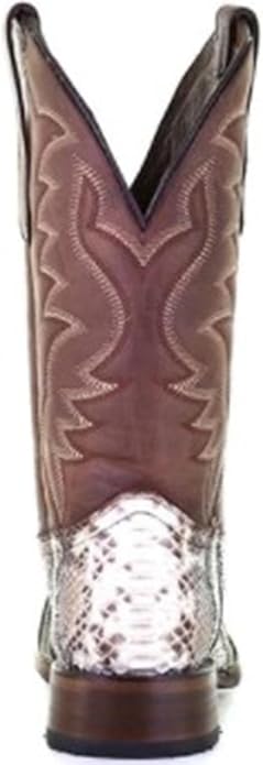 Circle G MEN'S NATURAL/BROWN PYTHON PRINT SQ. TOE WESTERN L5740