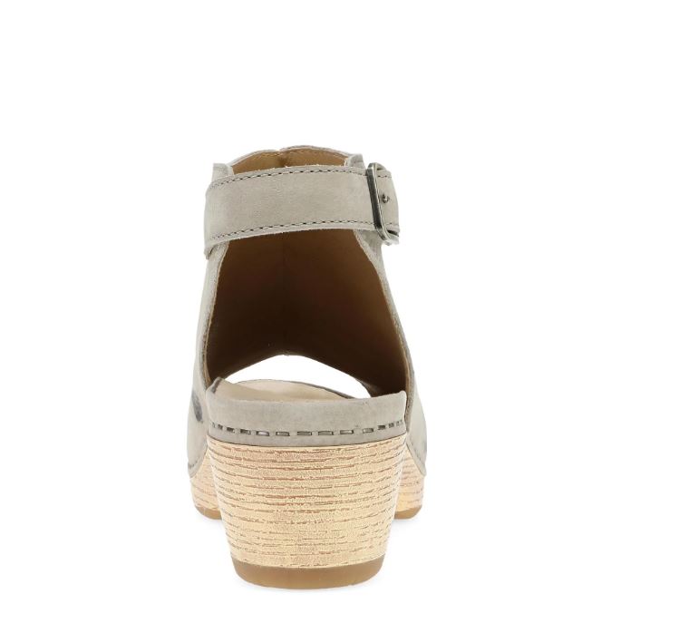 WOMEN'S DANSKO TAUPE MILLED NUBUCK SANDALS