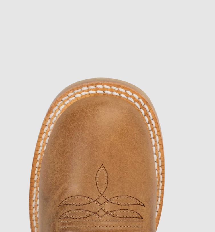 R. Watson Men's Desert Tan Cowhide Round Toe Western Boot RW8504-4