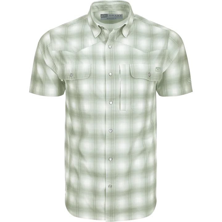 Men's Drake Cinco Ranch Western Plaid Button-Down Short Sleeve Shirt DS2235-DSE