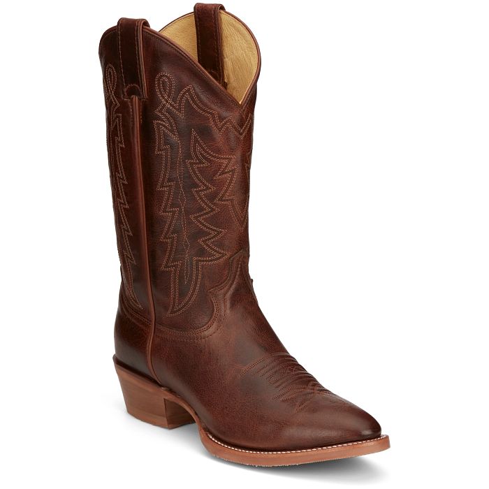 Bottes de cowboy western en cuir marron Justin pour hommes, 8D. - Canada Bottes de cowboy western en cuir marron Justin pour hommes, 8D. - Canada