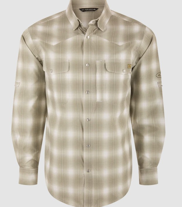 Drake Cinco Ranch Western Plaid Long Sleeve Shirt DS2236-SRK