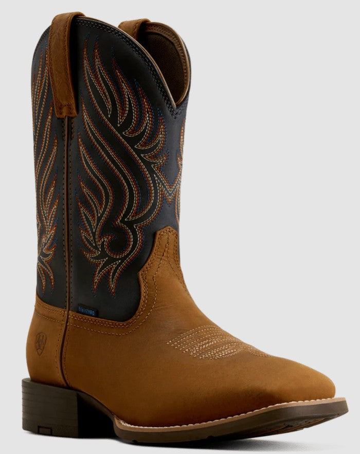 Ariat TanBark Sport Riggs Men's Waterproof Wide Square Toe Cowboy Boots 10080270