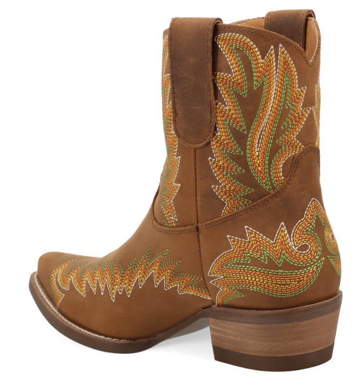 WOMEN'S DINGO LAUREL LEATHER BOOTIE BROWN DI2464-BN
