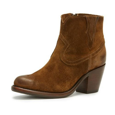 34776618-CHT FRYE Women's Lillian Western Bootie Chestnut