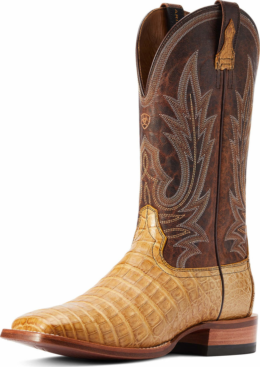 Ariat Men's Boots - Gunslinger Caiman Belly - Honeycomb / Dark Brown 10042476