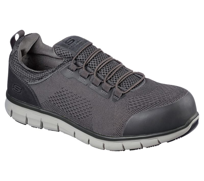 SKECHERS MEN'S Work: Synergy - Omat Alloy Toe WORK SHOES 200013 CHAR