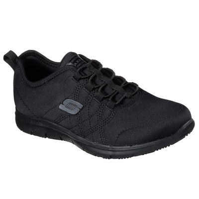 77211 Black Skechers shoes Women Memory Foam Work Slip Resistant Comfo
