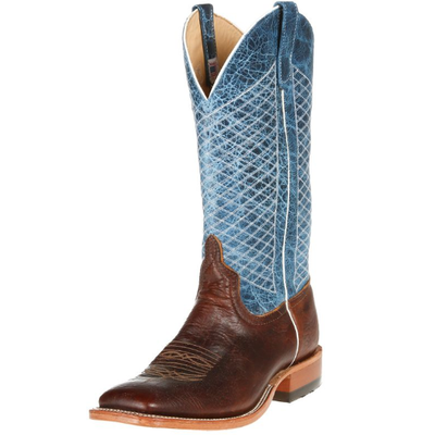 Anderson Bean S1116 Men\'s Square Toe Mike Tyson Bison Blue Lava Boots Size 10.5 Anderson Bean Mike Tyson Bison W/ Blue Lava Leather Square  main image 4