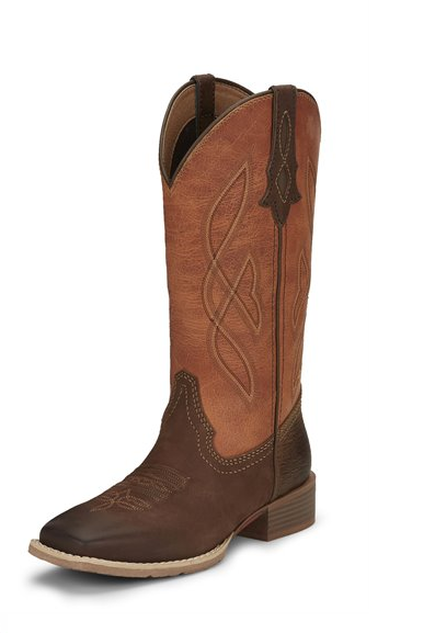 WOMEN'S JUSTIN BREAKAWAY MOKA SQUARE TOE BOOTS L2969