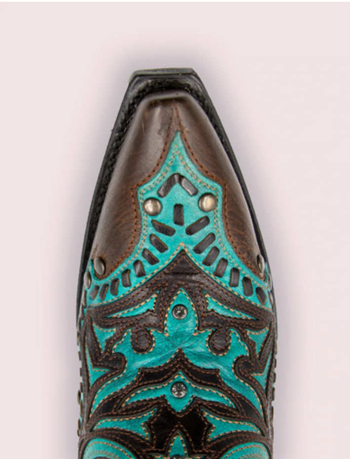 Women's Black Star San Angelo - Chocolate/Teal WBSN003
