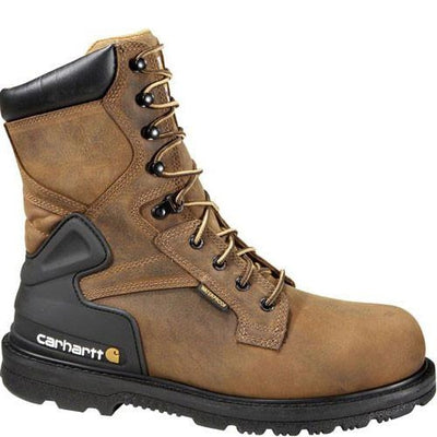 Carhartt Work Boots Mens 10 W Brown Leather Waterproof 8\