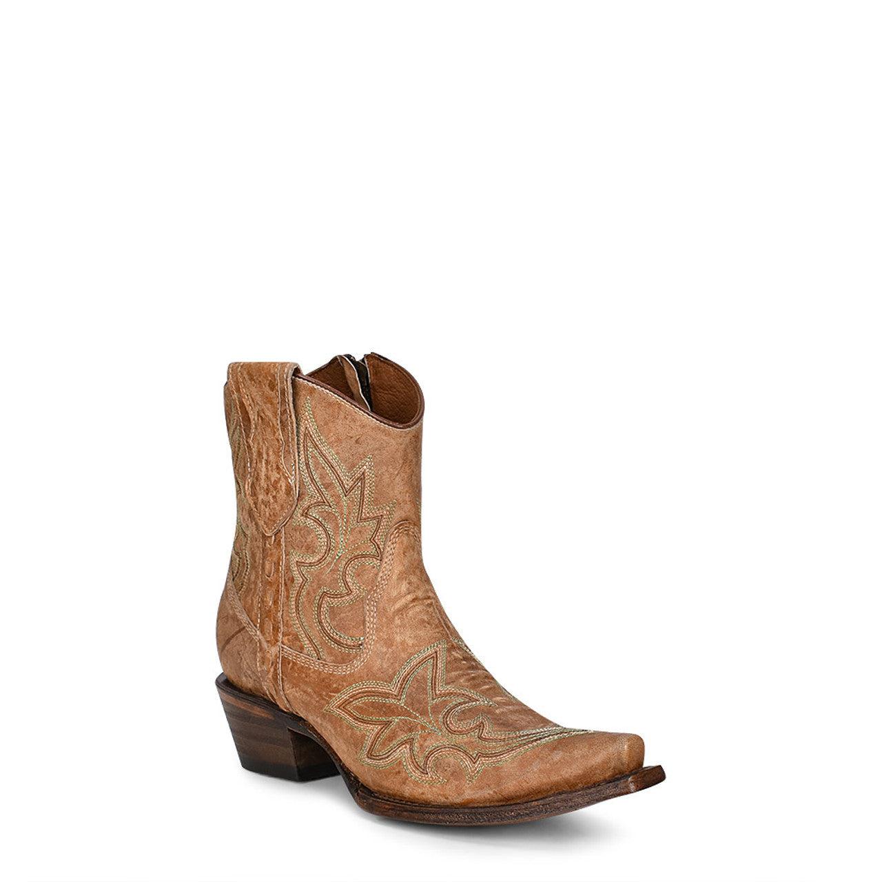 Circle G Women's Orix 7" Tan Ankle Zipper Western Cowgirl Boots L5915