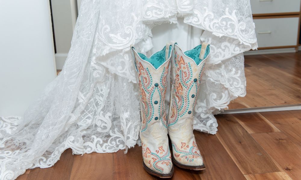 3 Tips for Styling Cowboy Boots With Your Wedding Dress