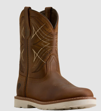 Ariat Youth Activate Distressed Brown Round Toe Western Boot 10080485