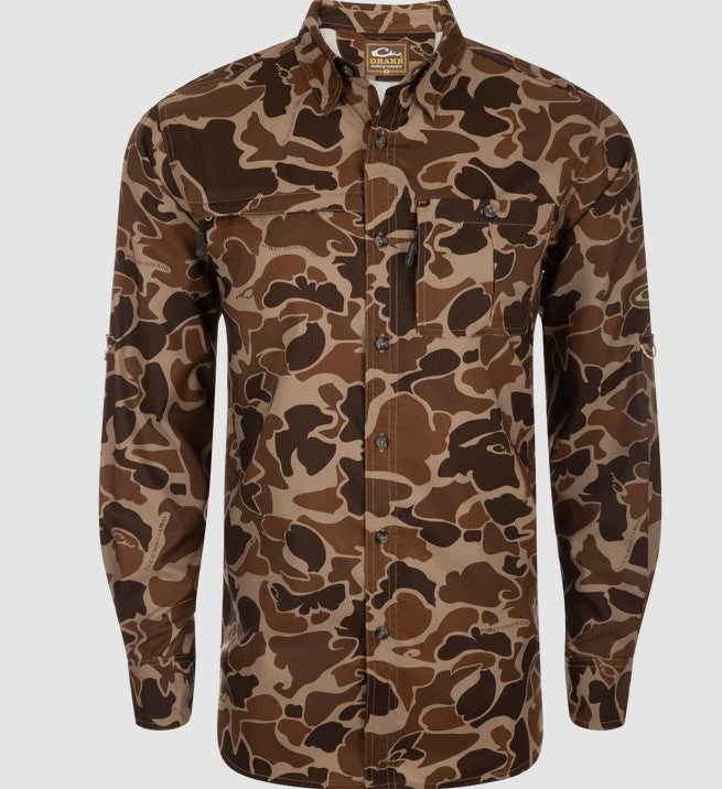 DRAKE Youth Long-Sleeved 8-Shot Flyweight Shirt DS1961-016