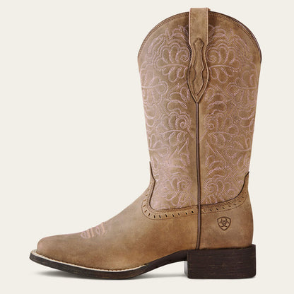 Women's Ariat Round Up Remuda Wide Square Toe Western Boot 10019906