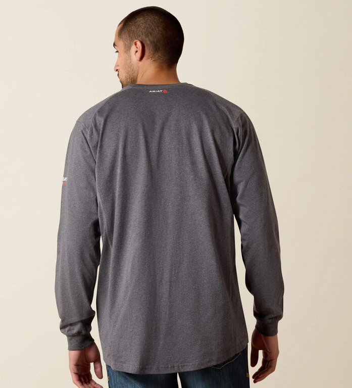 Ariat Men's FR Air Crew T-Shirt CHARCOAL HEATHER 10027888-X Big and Tall