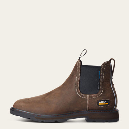 Men's Groundbreaker Chelsea Wide Square Toe Waterproof Steel Toe Work Boot 10034148
