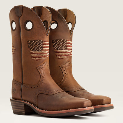 ARIAT MEN'S Style No. 10040348 Roughstock Patriot Western Boot