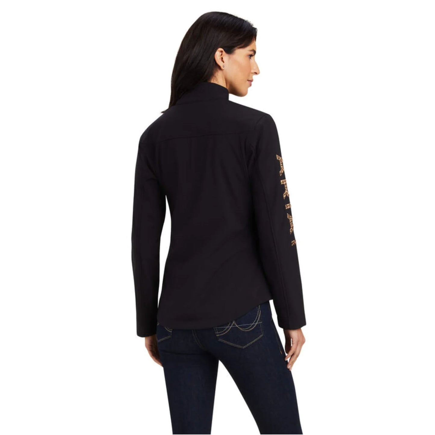 Ariat® Ladies New Team Softshell Black & Leopard Jacket 10041278