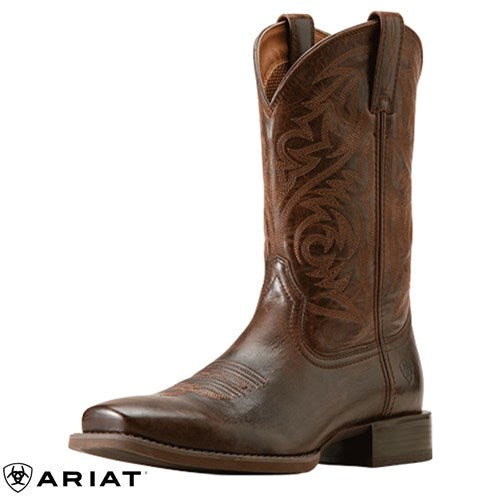 ARIAT MENS SPORT HERDSMAN BOOTS BURNISHED CHOCOLATE 10050990