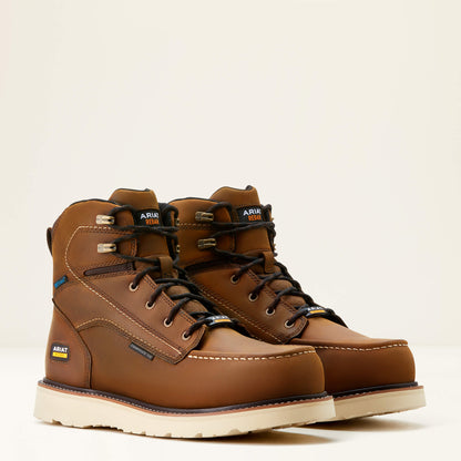 ARIAT MEN'S 10053615 Rebar Wedge Moc Toe 6" Waterproof Composite Toe Work Boots