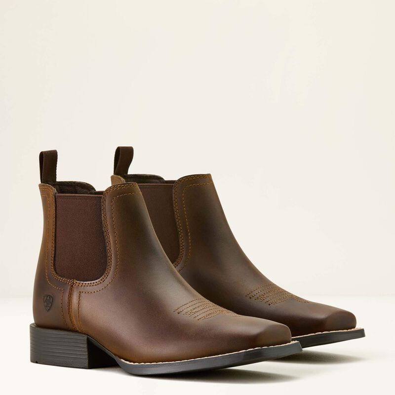 KIDS/YOUTH ARIAT  Booker Chelsea Wide Square Toe Western Boot 10063824