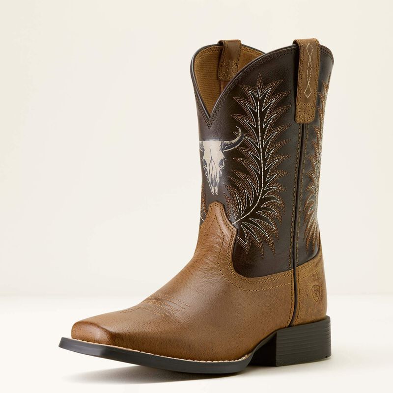 Kids Ariat Stampede Wide Square Toe Western Boot 10063827