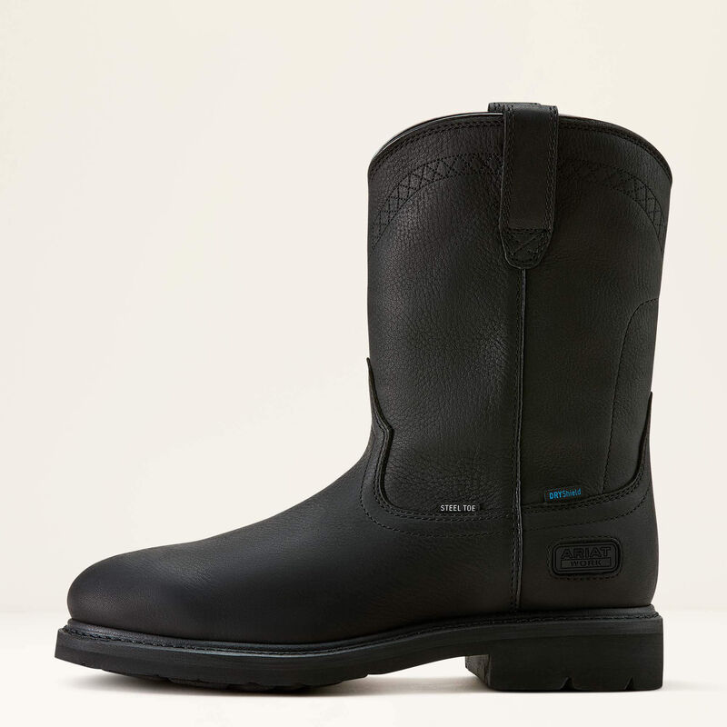 Men's Ariat Sierra Waterproof Roper Toe Steel Toe Work Boot 10063833