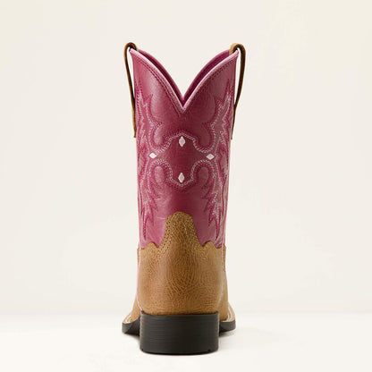 Girls Children's/Youth Ariat Tombstone Wide Square Toe Western Boot COTTAGE ROSEBUD 10063835