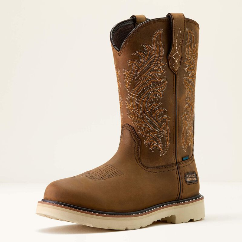 Men's Ariat Activator Argo Waterproof Round Soft Toe Work Boot 10063860
