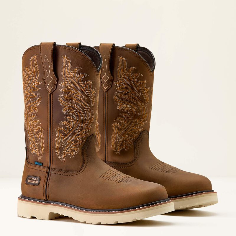 Men's Ariat Activator Argo Waterproof Round Soft Toe Work Boot 10063860