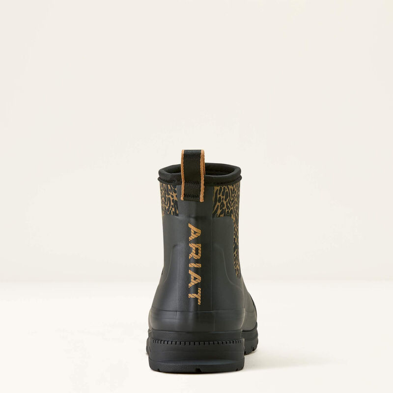 Ariat Ladies Kelmarsh Shortie Black Ocelot Printed Rubber Boot 10063925