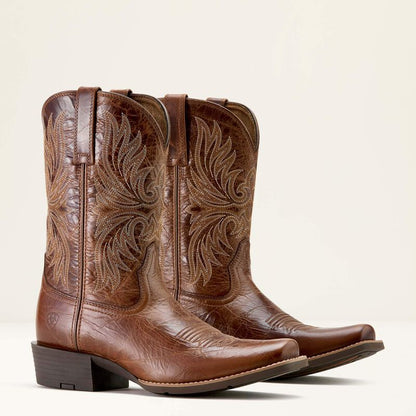 Men's Ariat Sport Narrow Cutter Toe  Brown Cowboy Boot 10063959