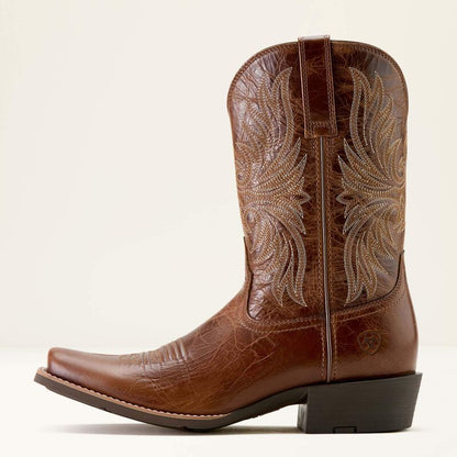 Men's Ariat Sport Narrow Cutter Toe  Brown Cowboy Boot 10063959