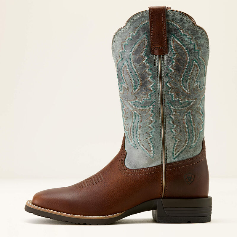Ladies Ariat Hybrid Ranchwork Wide Square Toe Western Boot 10064003