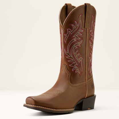 Ladies Ariat Round Up Narrow Cutter Toe Western Boot 10064076