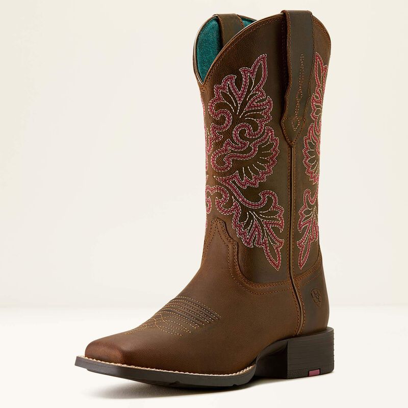 Women's Round Up StretchFit Wide Square Toe Western Boot 10064078