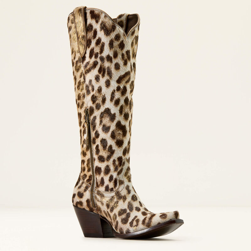 ARIAT Casanova X Toe Western Boot GILDED LEOPARD HAIR ON 10072448