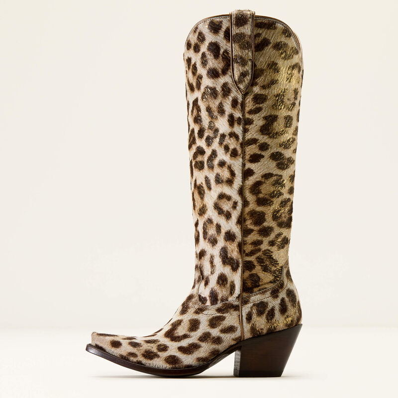 ARIAT Casanova X Toe Western Boot GILDED LEOPARD HAIR ON 10072448