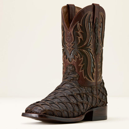 Men's Ariat Ashwood Wide Square Toe Cowboy Boot JAVA PIRARUCU|DEEP CHOCOLATE 10072899