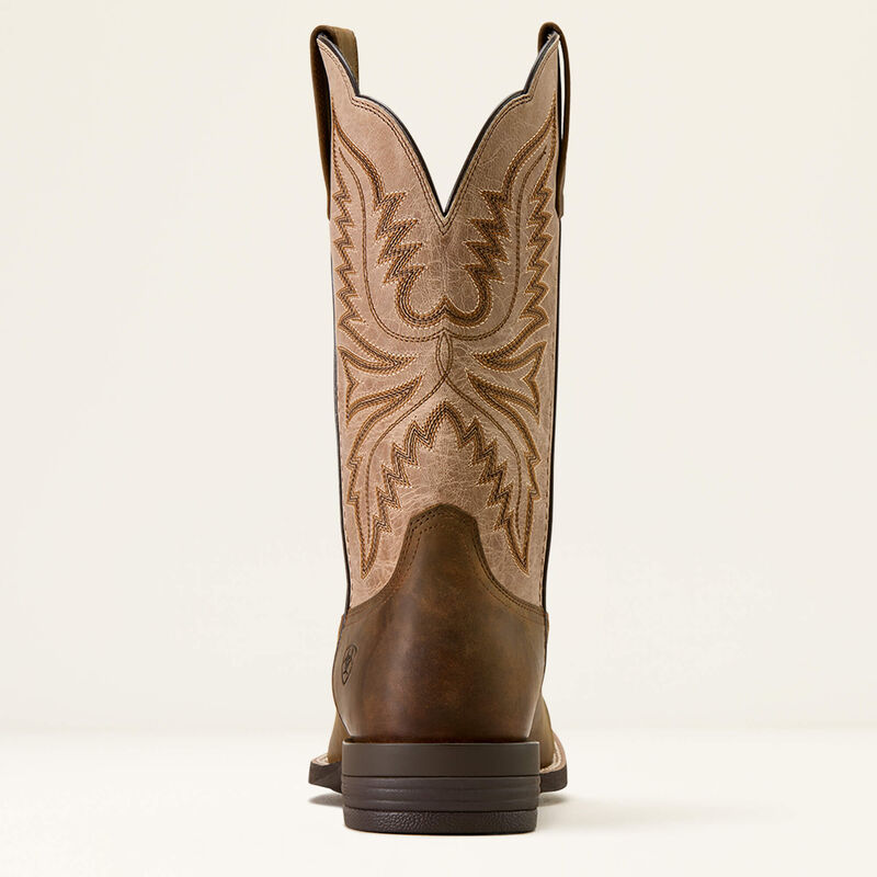 Men's Ariat Brush Creek Wide Square Toe Cowboy Boot AGED TAN|SMOKEY TAUPE 10074181