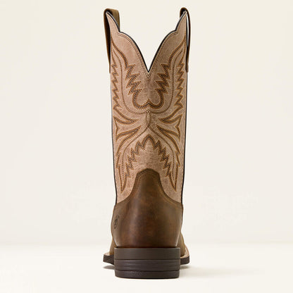Men's Ariat Brush Creek Wide Square Toe Cowboy Boot AGED TAN|SMOKEY TAUPE 10074181