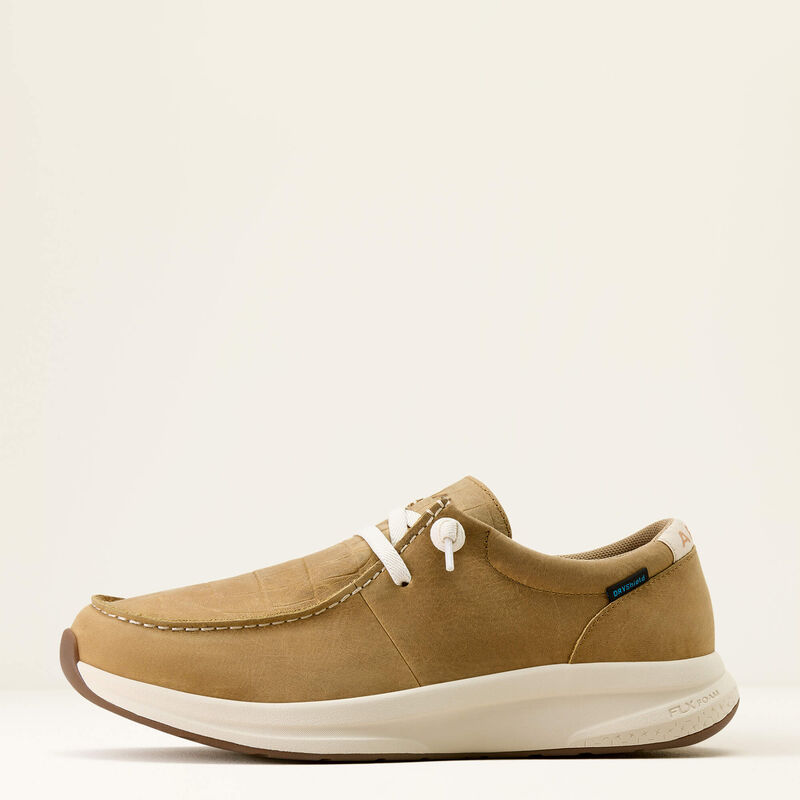 Men's Ariat Buckeye Waterproof Shoe 10074184 LIGHT TAN|NATURALLY DISTRESSED CROC PRINT