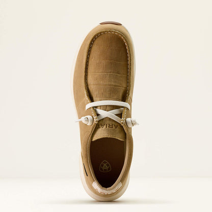 Men's Ariat Buckeye Waterproof Shoe 10074184 LIGHT TAN|NATURALLY DISTRESSED CROC PRINT