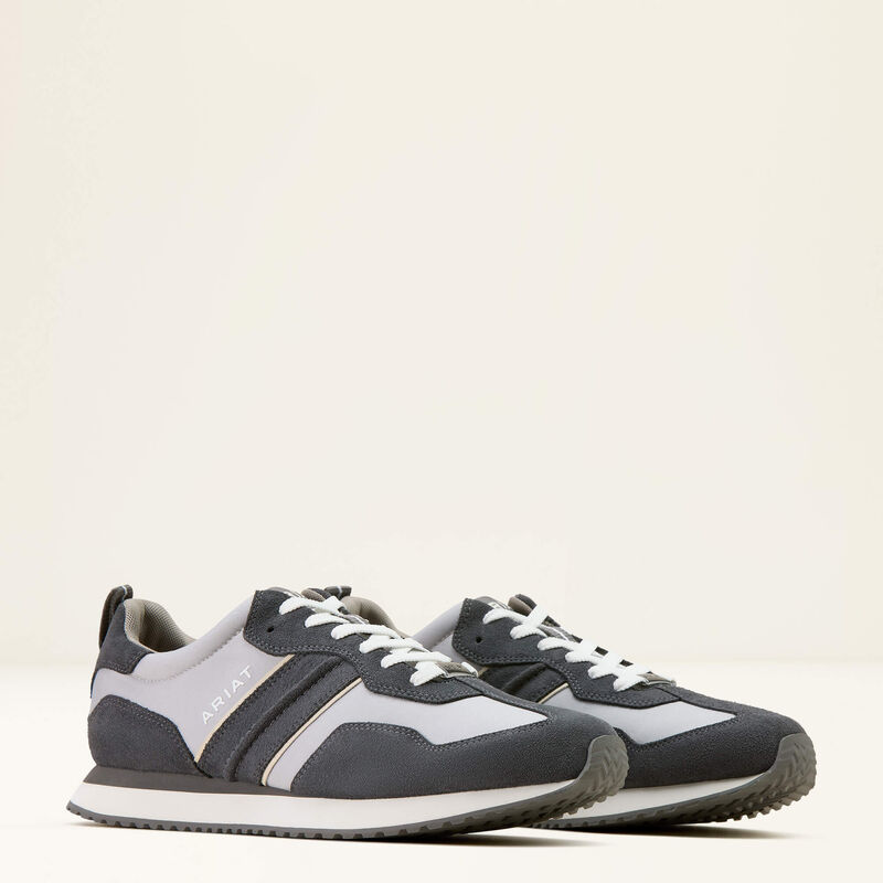 Men's Ariat Ranch Runner Shoe LIGHT GREY|CHARCOAL SUEDE 10074196