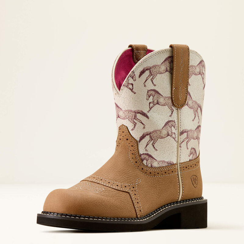 Women's Ariat Fatbaby Heritage Farrah Western Boot DUSTED BROWN|SEPIA STAMPEDE 10074327
