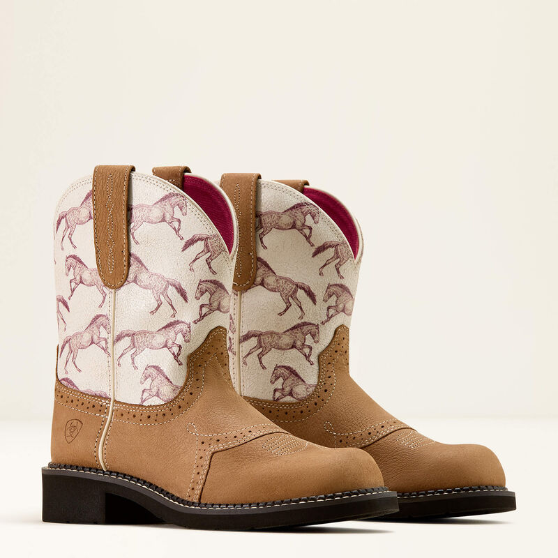 Women's Ariat Fatbaby Heritage Farrah Western Boot DUSTED BROWN|SEPIA STAMPEDE 10074327
